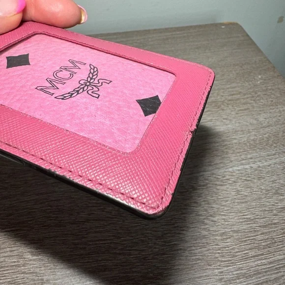 MCM lanyard/Cardholder in Visestos, pink - Picture 10 of 15